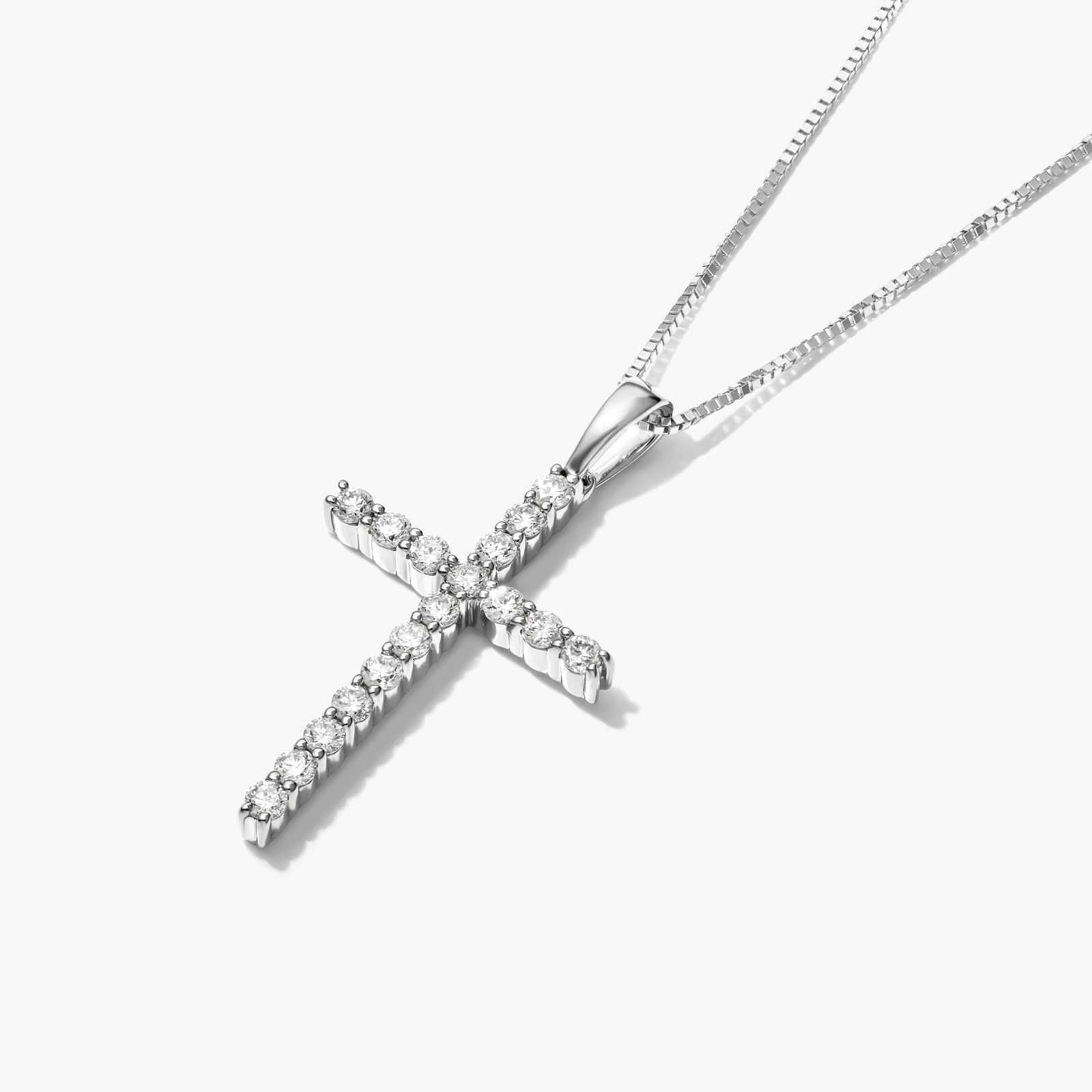 Corrente feminina em Ouro 18k Branco diamantes cruz luxo | diamante, white | AUREA FINE JEWELRY