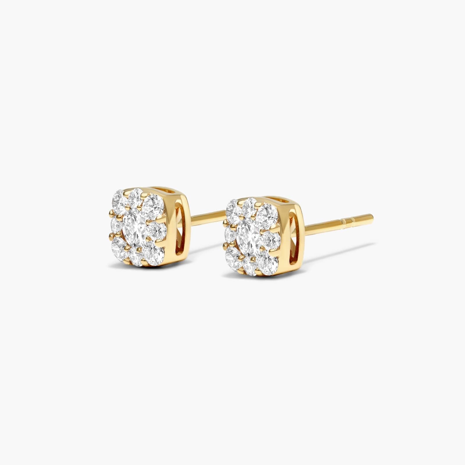 Brinco de Ouro 18k feminino Diamantes lumens Luxo
