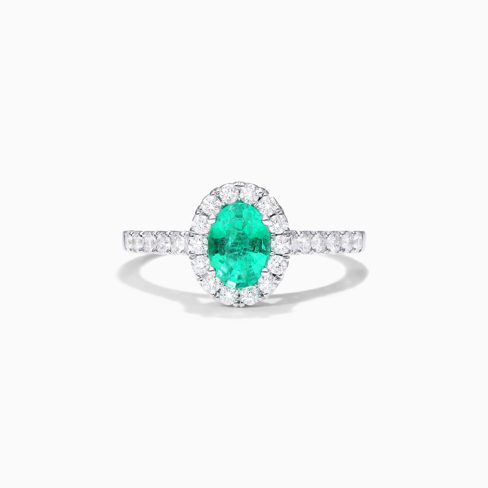 Anel de Esmeralda em Ouro 18k C/ Diamantes Brilhantes | New | anel-de-noivado, Anéis, diamante, Esmeralda, noivado, white | AUREA FINE JEWELRY