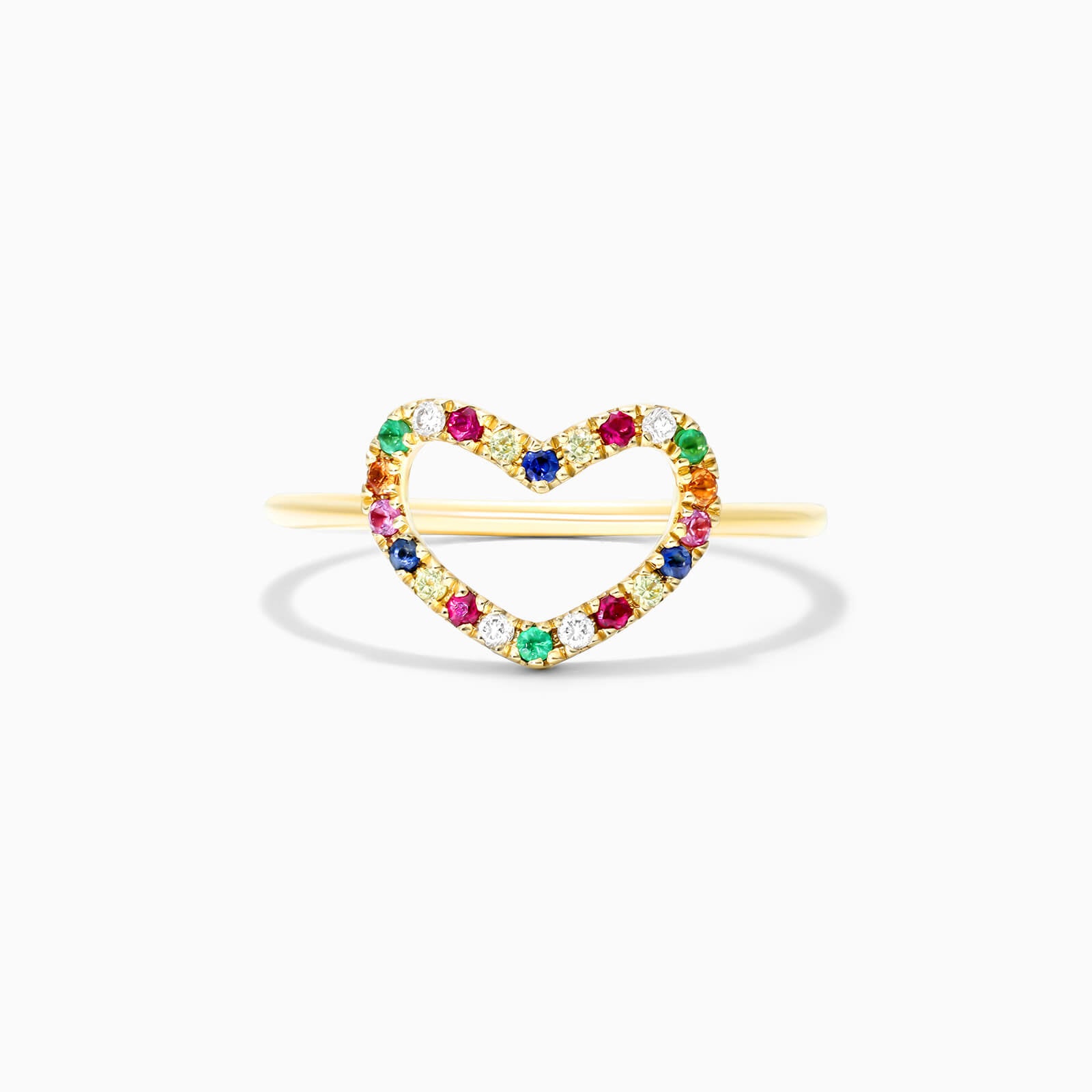 Anel De Diamante em Ouro 18k Coração Luxo | New | anel-de-noivado, diamante, noivado, yellow | AUREA FINE JEWELRY
