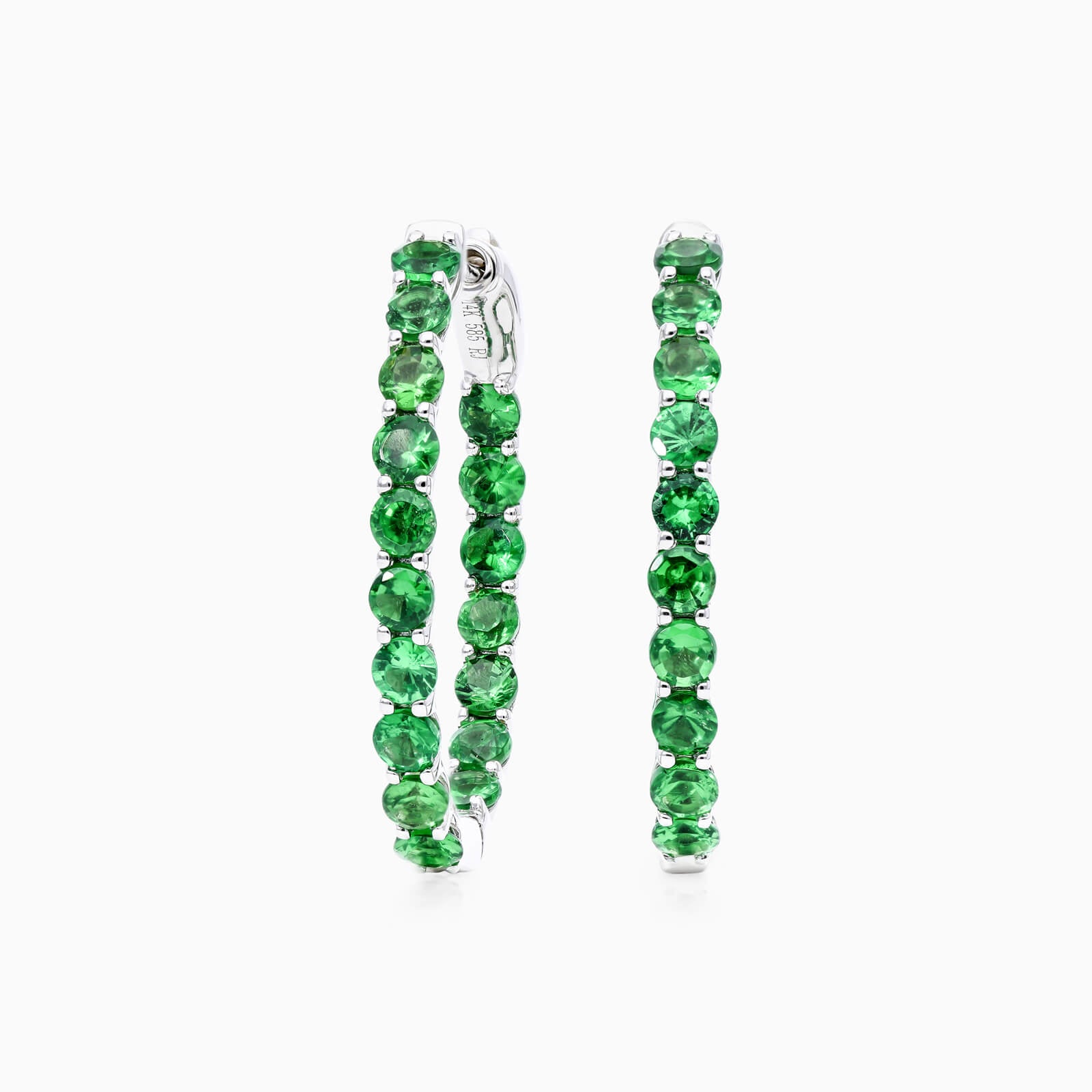 Brinco Argola De Esmeralda em Ouro 18k Branco De Luxo | New | Brincos, Celestial Diamonds, Esmeralda, white | AUREA FINE JEWELRY