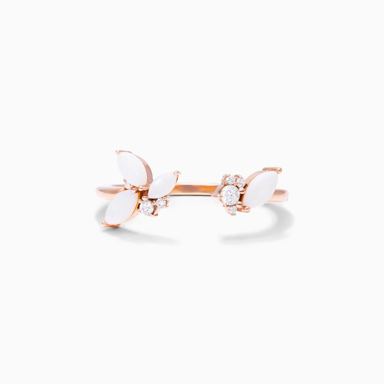Anel De Ouro 18k Aberto c/ Opala e Diamantes Brilhantes de Luxo | New | Anéis, diamante, Opala, pink | AUREA FINE JEWELRY