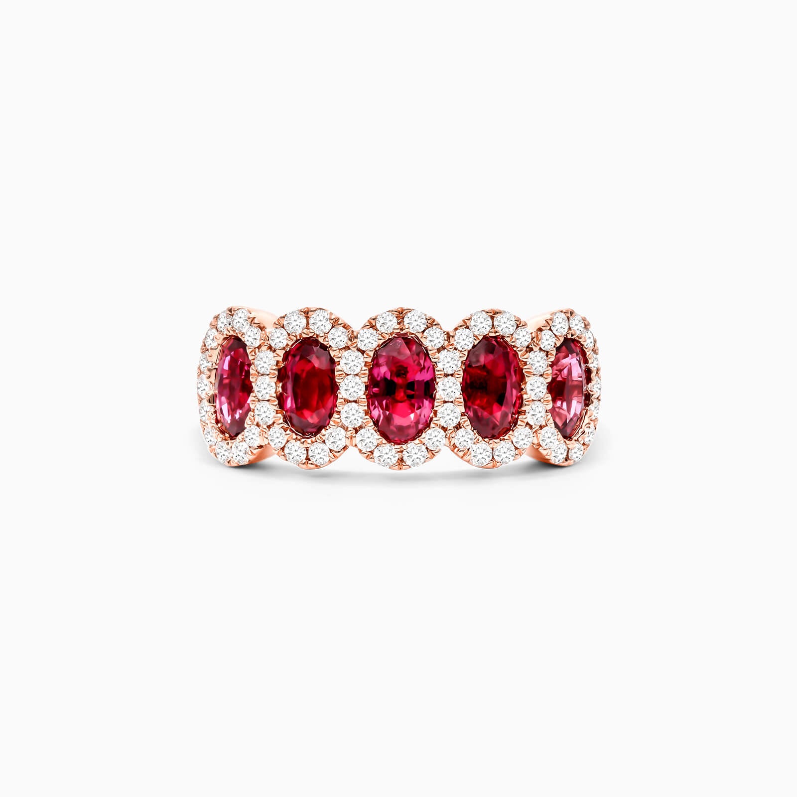 Anel De Ouro Rosa 18k C/ Rubis e Diamante Luxo Stacy | New | Aparadores, diamante, pink, rubi | AUREA FINE JEWELRY