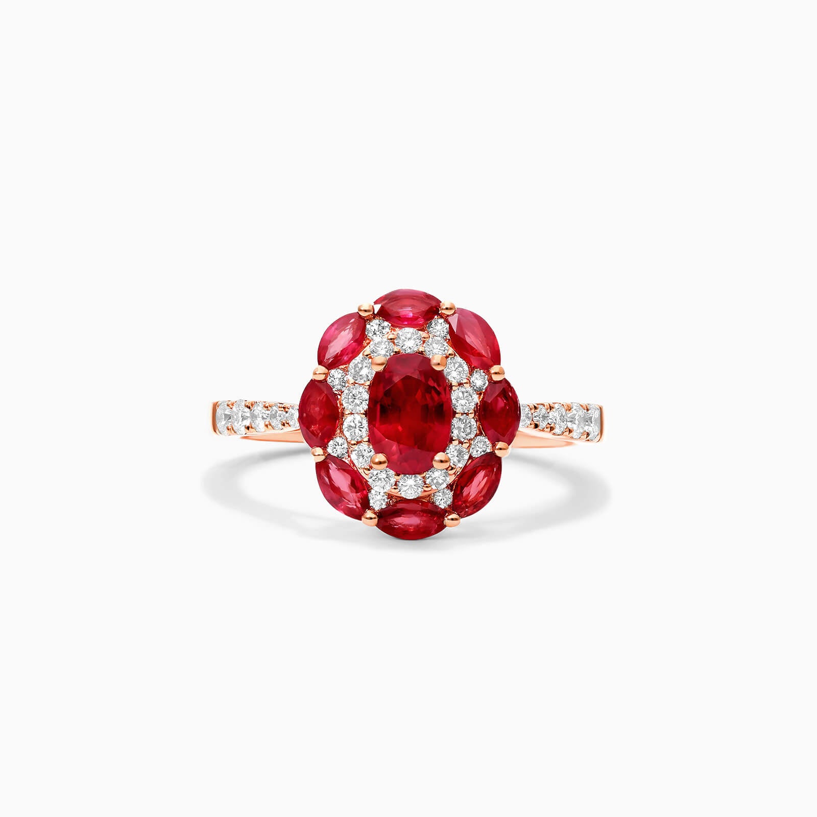 Anel De Ouro Rosa 18k Rubis e Diamantes Delicados Lindy | New | anel-de-noivado, Anéis, diamante, noivado, pink, rubi | AUREA FINE JEWELRY