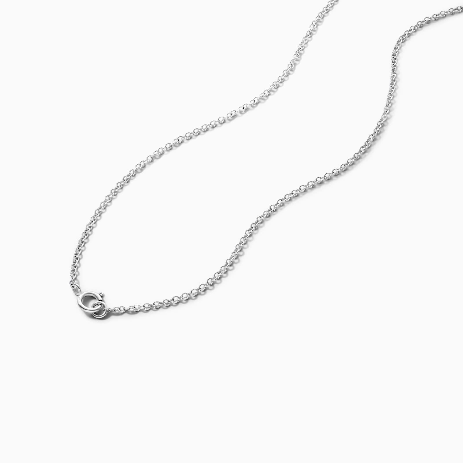 Colar Feminina De Ouro Branco 18k C/ Pingente De Rubis e Diamantes