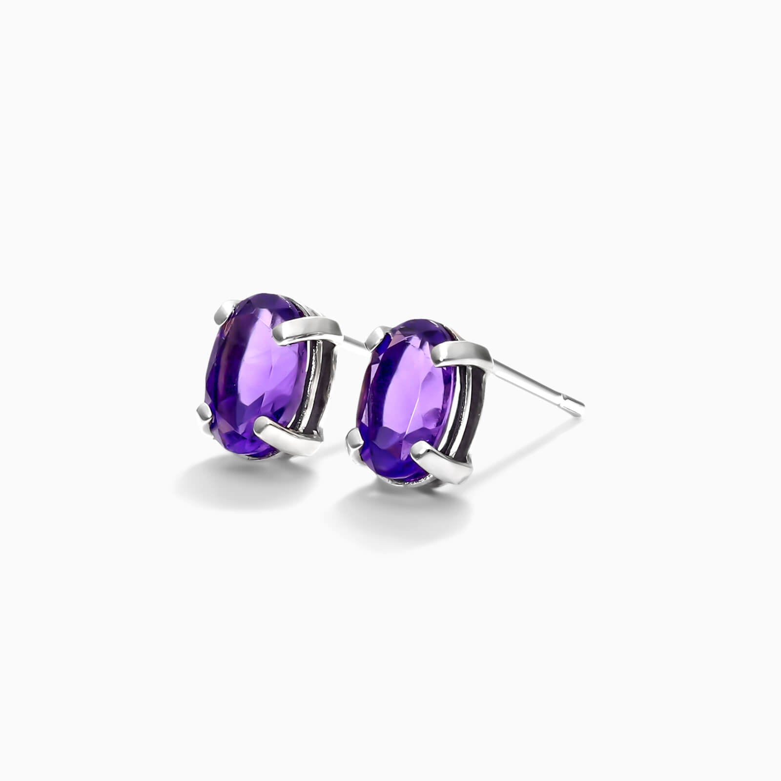 Brinco De Ouro 18k Feminino Ametista de Luxo Soul