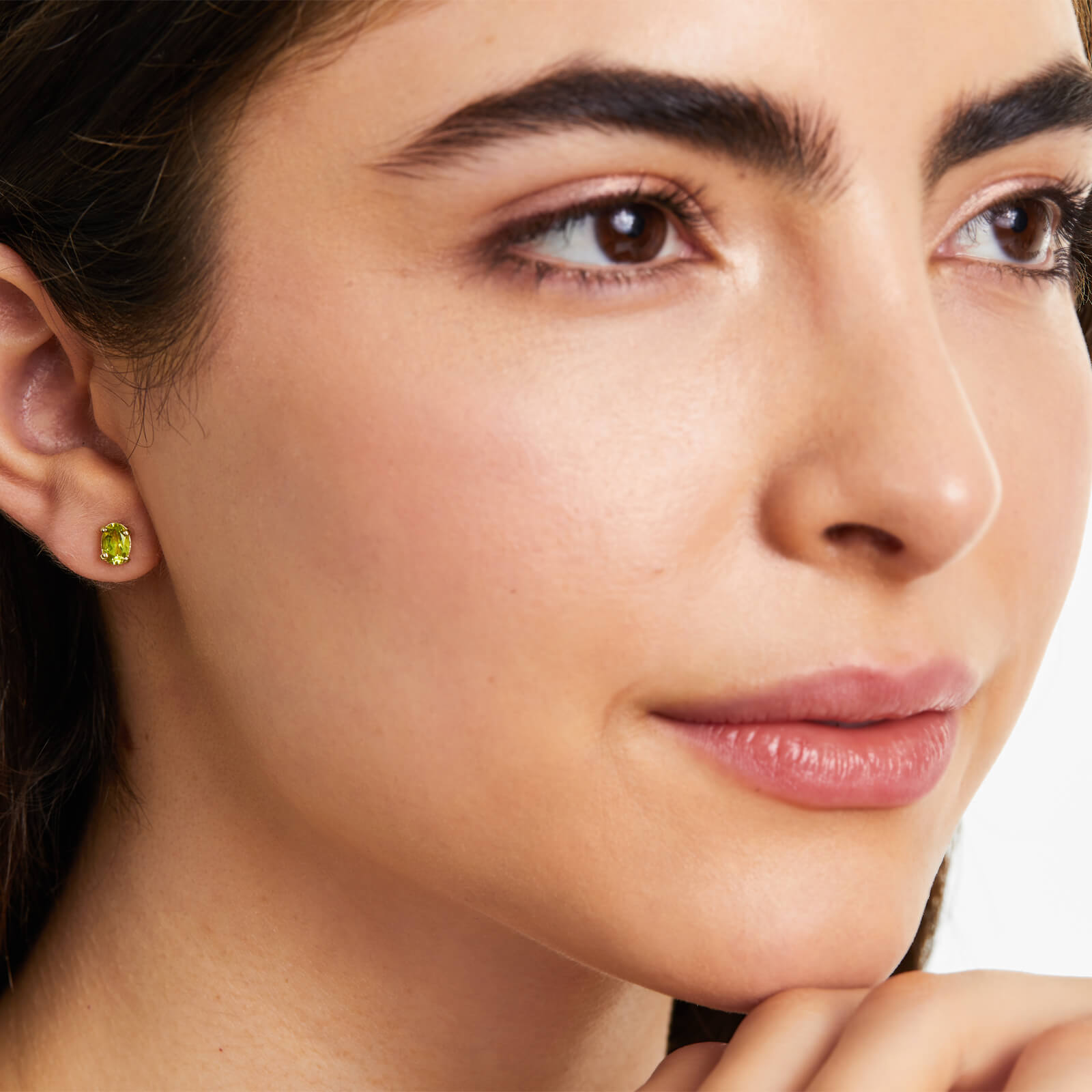 Brinco De Ouro 18k Feminino c/ Peridoto de Luxo Soul