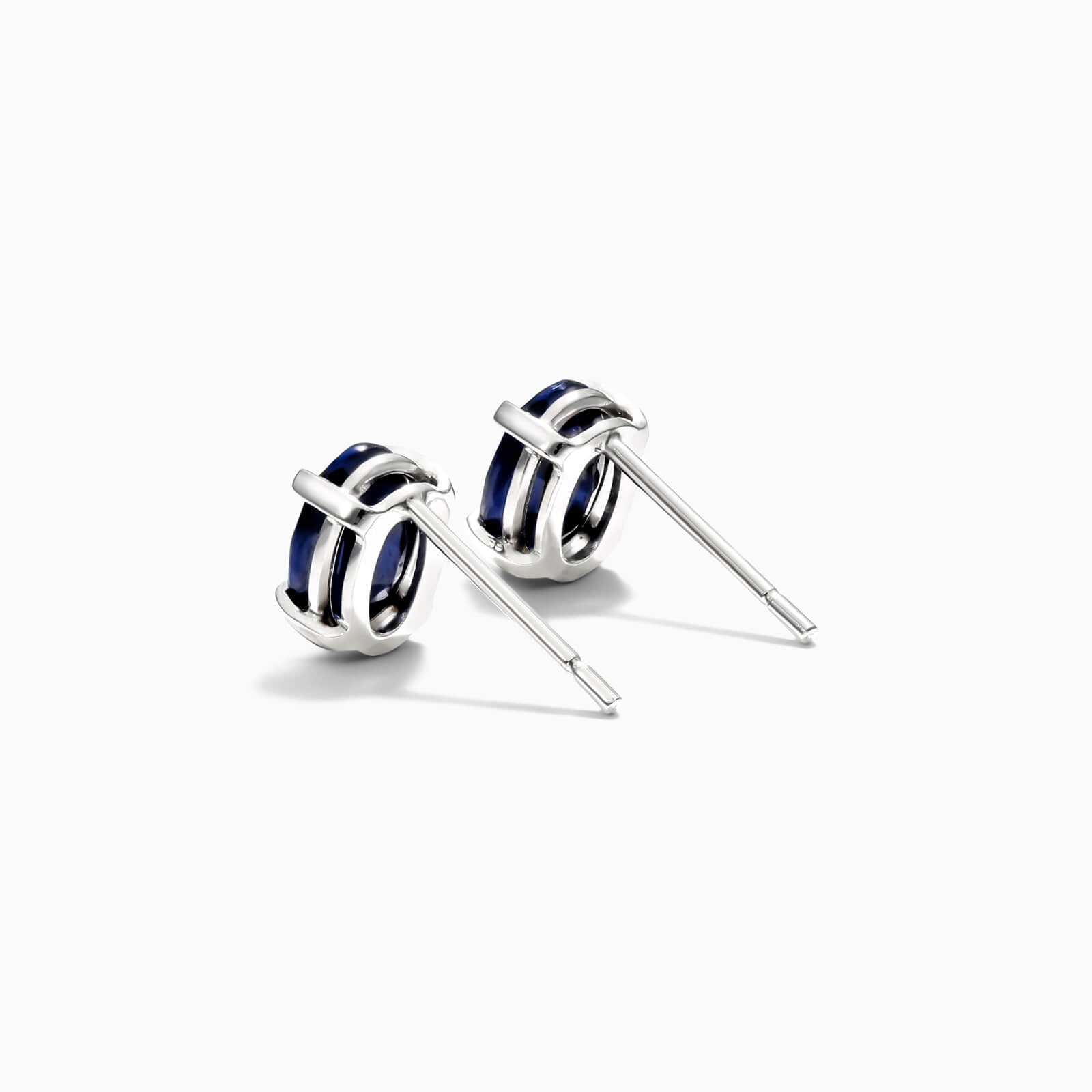 Brinco De Ouro 18k Feminino Safira Azul de Luxo Soul