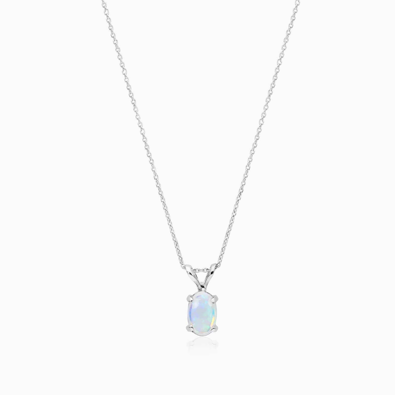 Corrente feminina em Ouro 18k ponto de luz Opala Luxo
