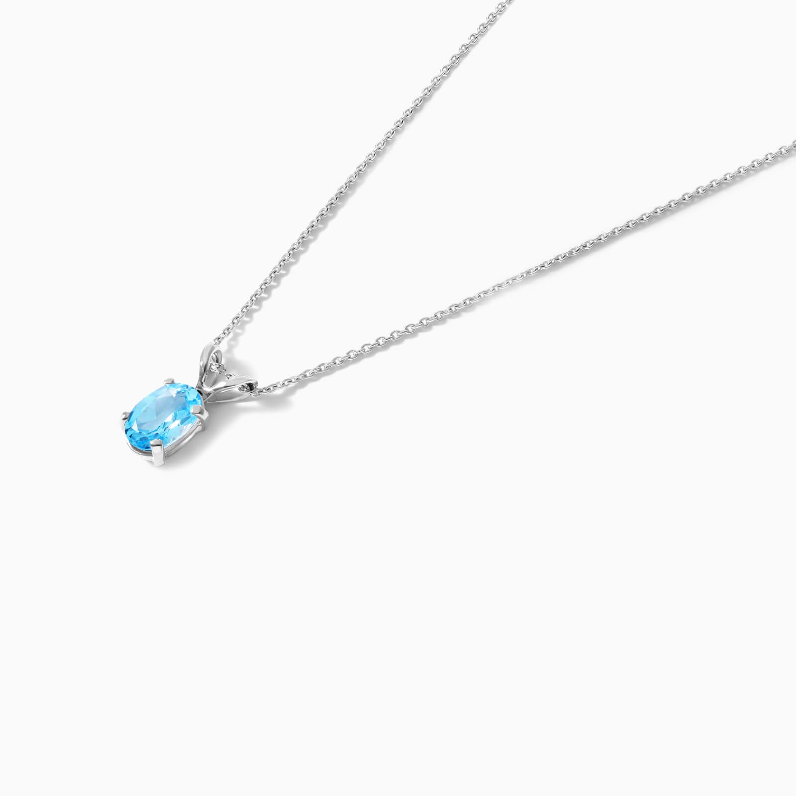 Corrente feminina em Ouro 18k ponto de luz Topazio Londo Luxo | Topazio, white | AUREA FINE JEWELRY