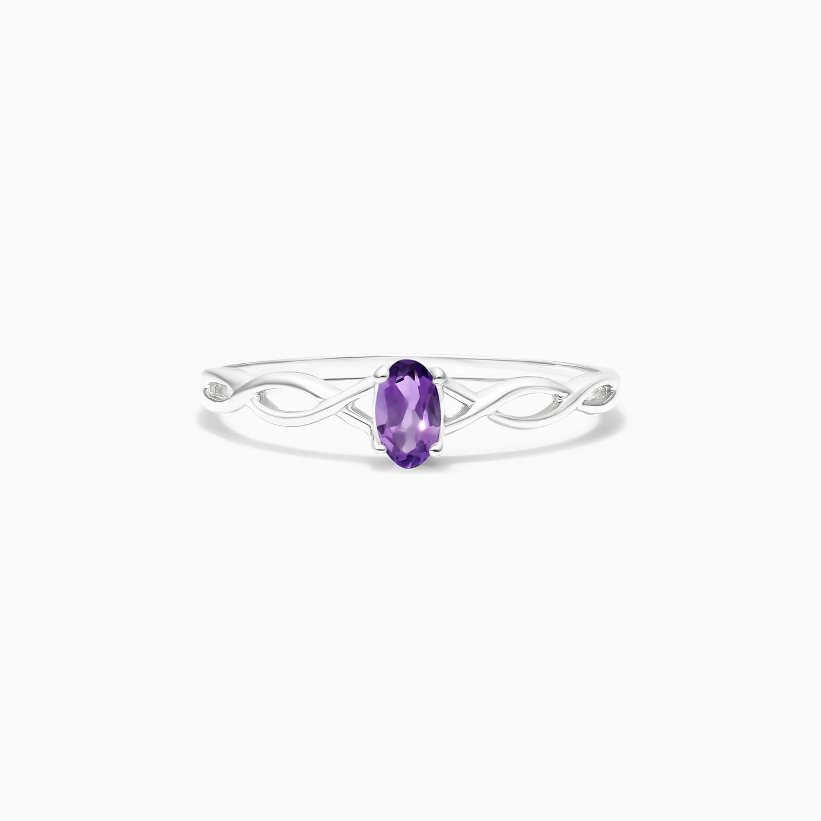 Anel De Ouro 18k Pedra Preciosa Ametista Solitario de Luxo | New | Ametista, anel-de-noivado, Anéis, noivado, white | AUREA FINE JEWELRY