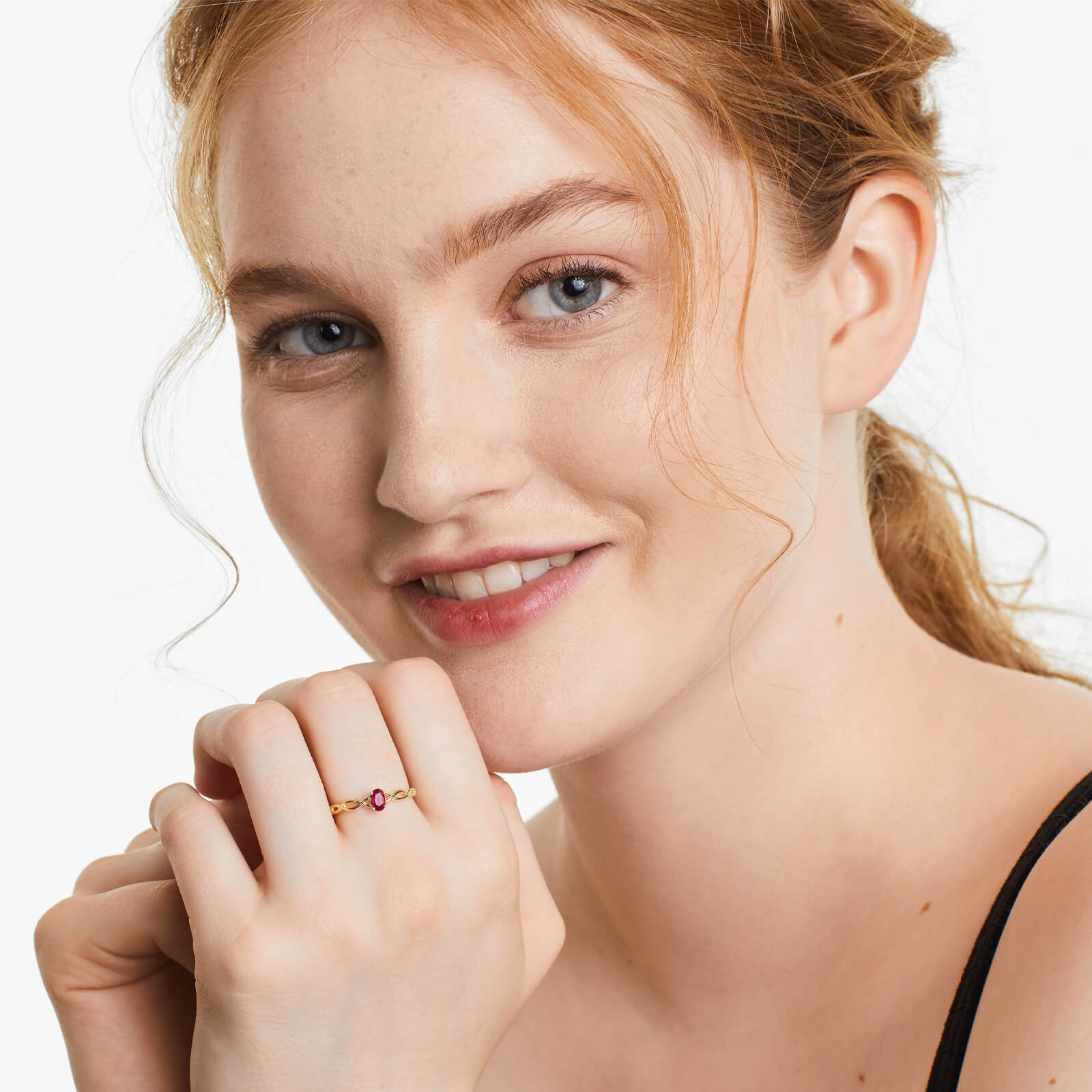 Anel De Ouro 18k Pedra Preciosa Rubi Solitario de Luxo - AUREA FINE JEWELRY