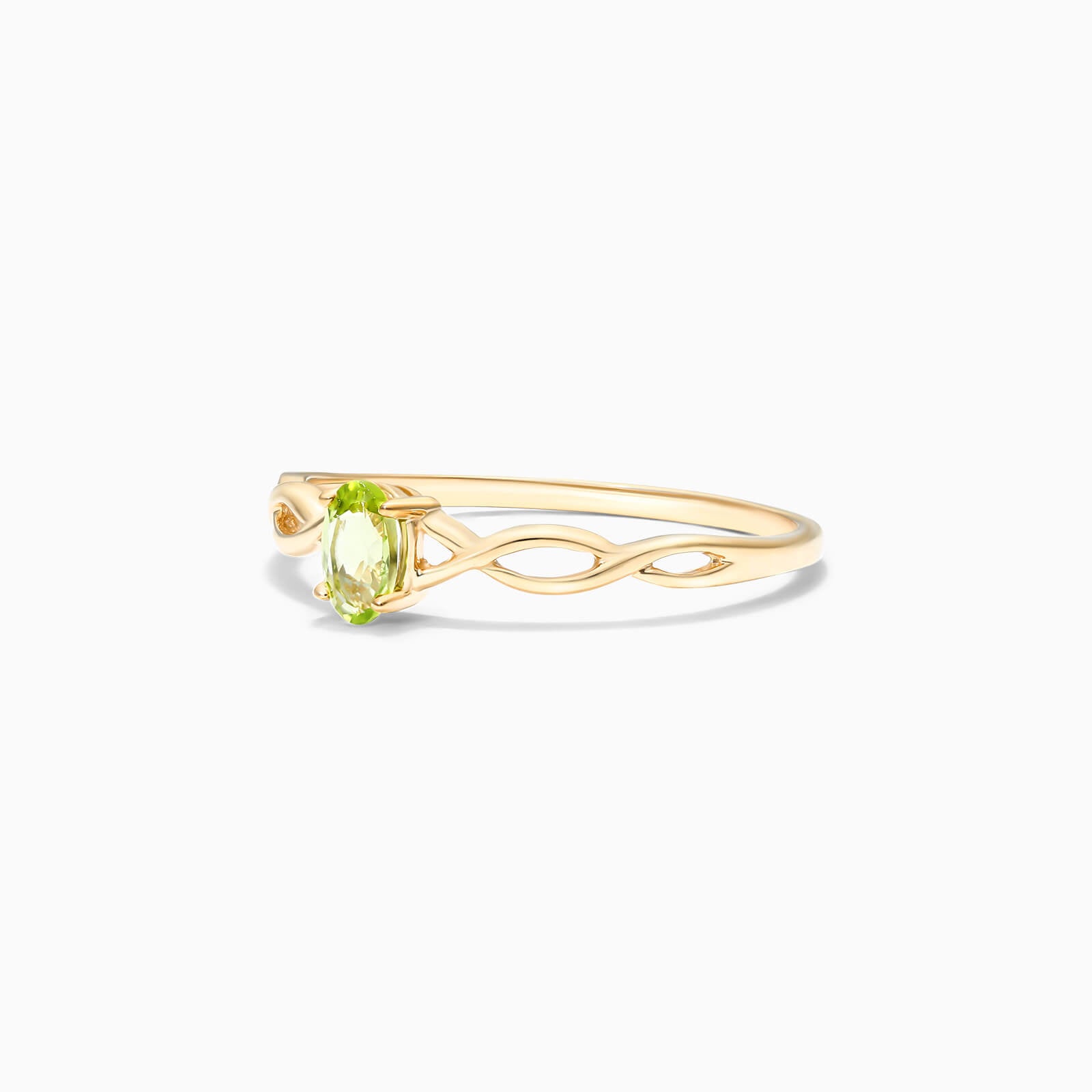 Anel De Ouro 18k Pedra Preciosa Peridoto de Luxo - AUREA FINE JEWELRY