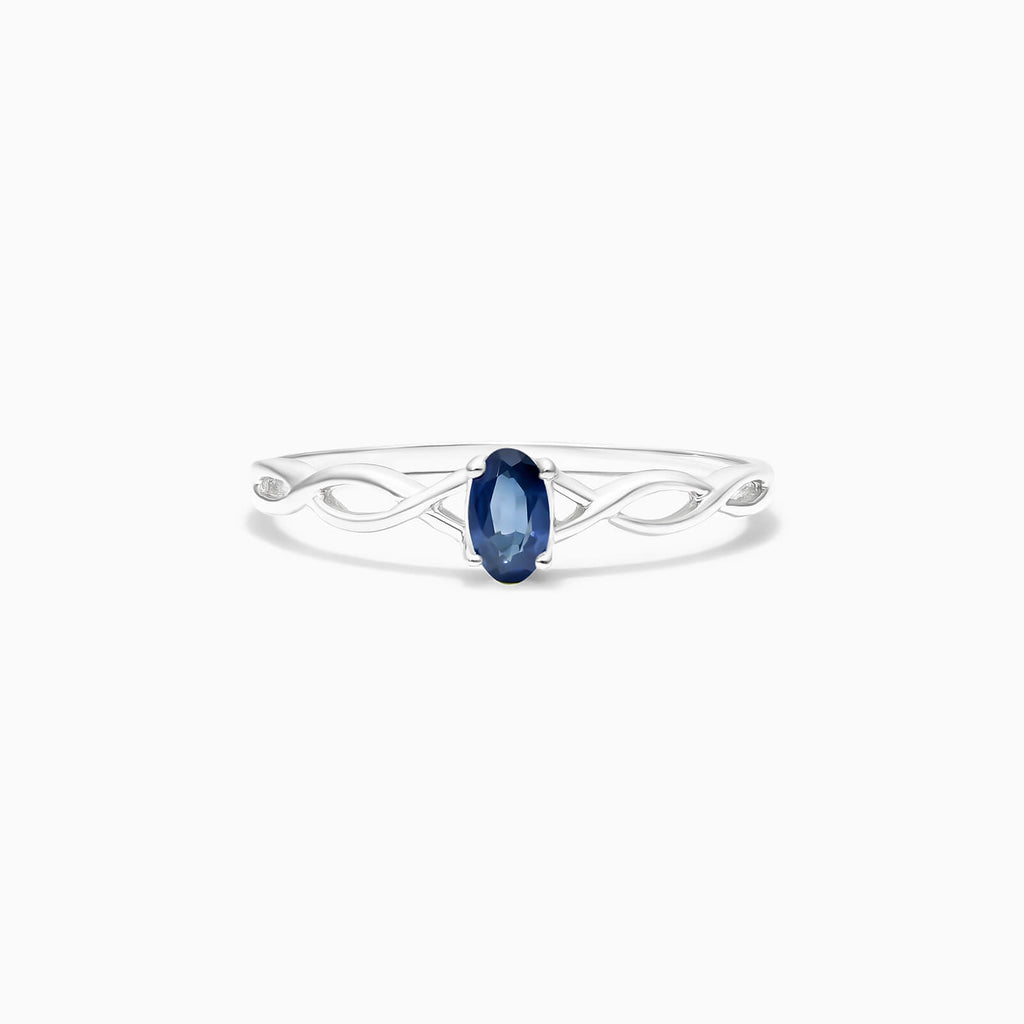 Anel De Ouro 18k Pedra Preciosa Safira Azul Solitario de Luxo