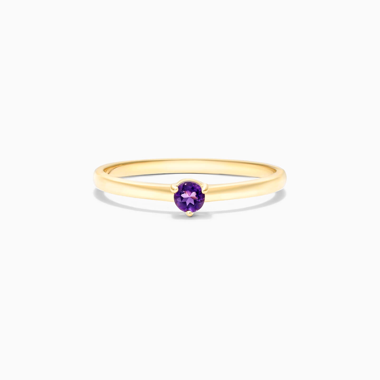 Anel De Ouro 18k Petite Ametista Solitario Delicado Luxo | New | Ametista, anel-de-noivado, Anéis, noivado, yellow | AUREA FINE JEWELRY