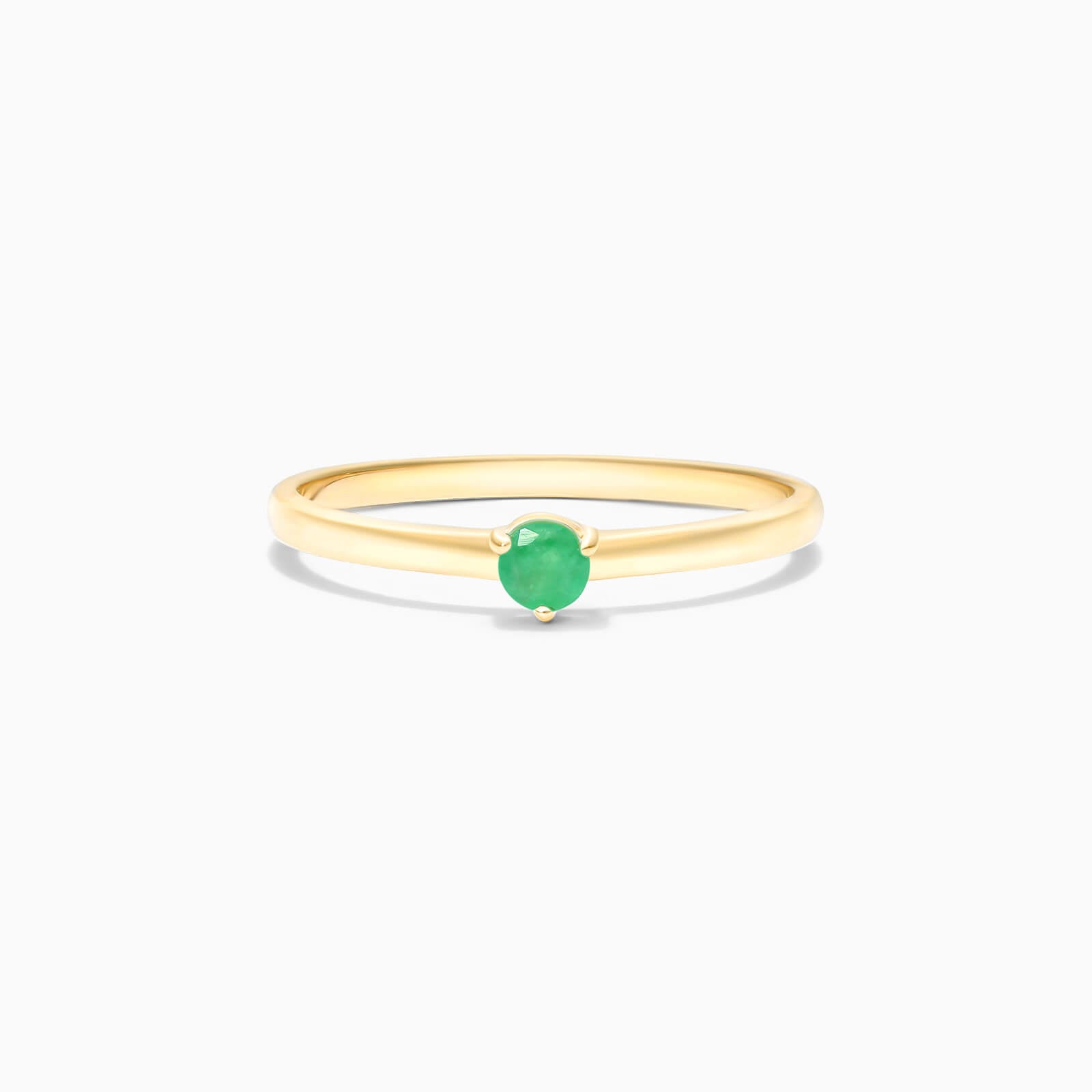 Anel De Ouro 18k Petite Esmeralda Solitario Delicado Luxo | New | anel-de-noivado, Anéis, Esmeralda, noivado, yellow | AUREA FINE JEWELRY