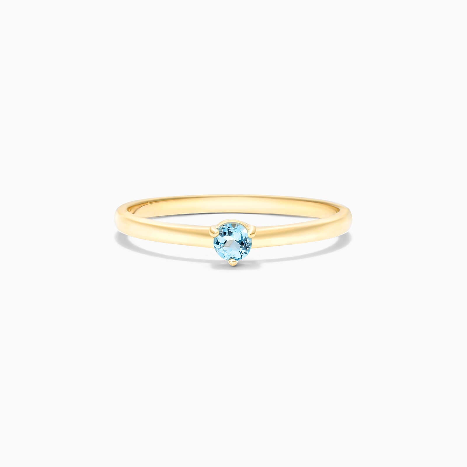 Anel De Ouro 18k Petite Topazio Azul Solitario Delicado Luxo | New | anel-de-noivado, Anéis, noivado, Topazio, yellow | AUREA FINE JEWELRY