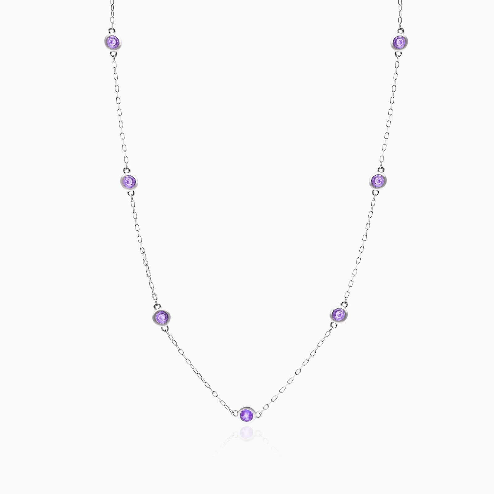 Corrente de Ouro Feminina 18k C/ Ametista Coleçao Scarlat | New | Ametista, Celestial diamonds, Colares, white | AUREA FINE JEWELRY
