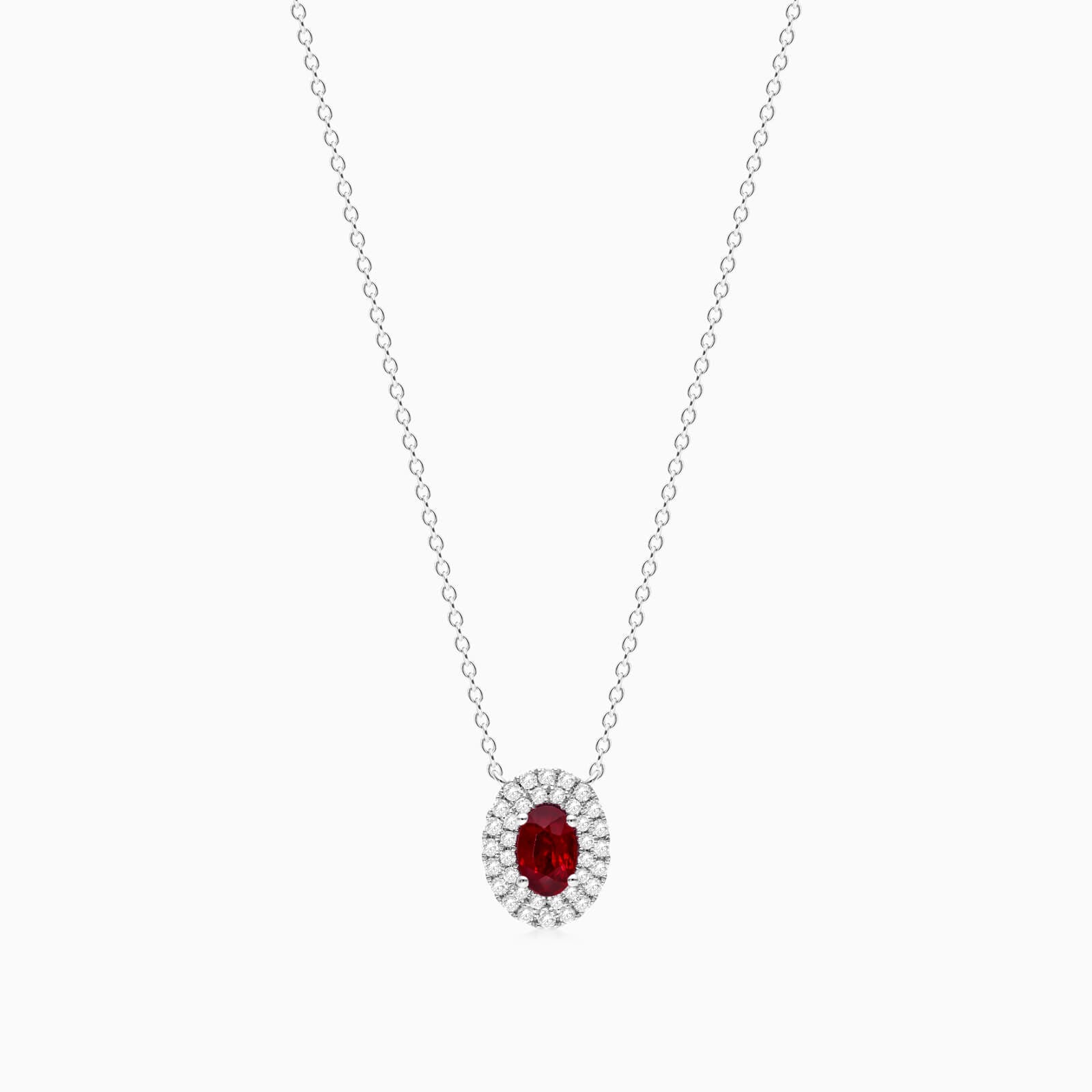 Corrente feminina em Ouro 18k diamantes e Rubi Luxo
