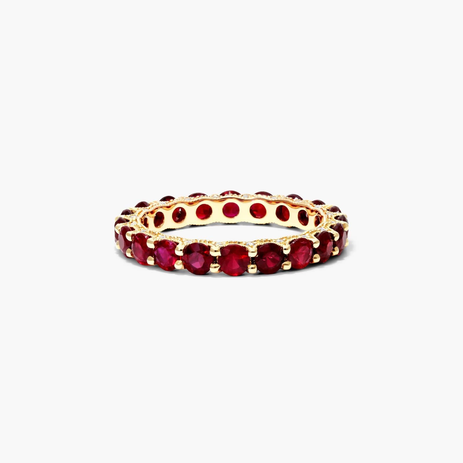 Anel Aparador de Rubi em Ouro 18k c/ Diamantes Brilhantes De Luxo | New | Aparadores, rubi, yellow | AUREA FINE JEWELRY