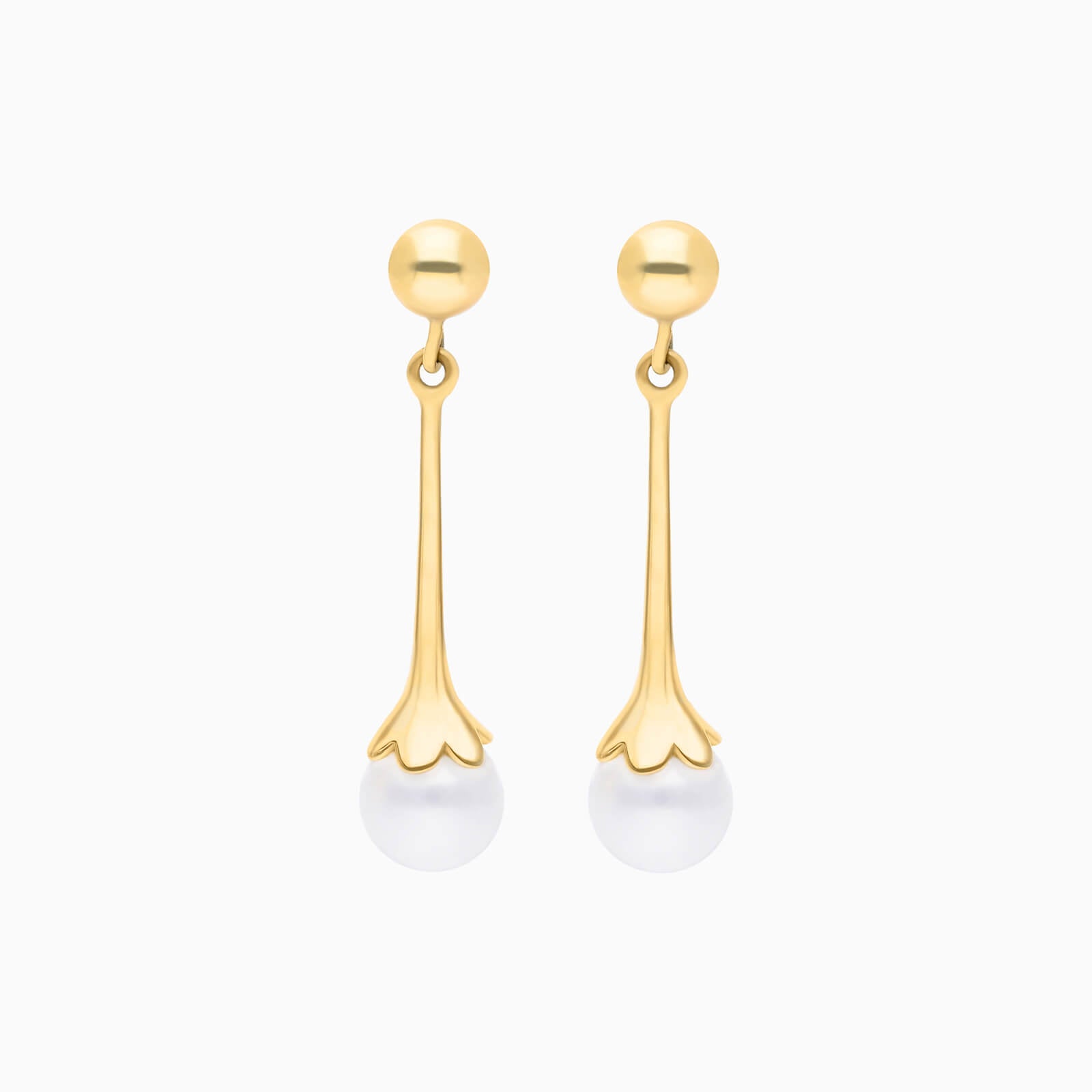 Brinco Argola de Ouro Amarelo 18k com Perolas Minimalista | New | Brincos, Celestial Diamonds, perola, yellow | AUREA FINE JEWELRY