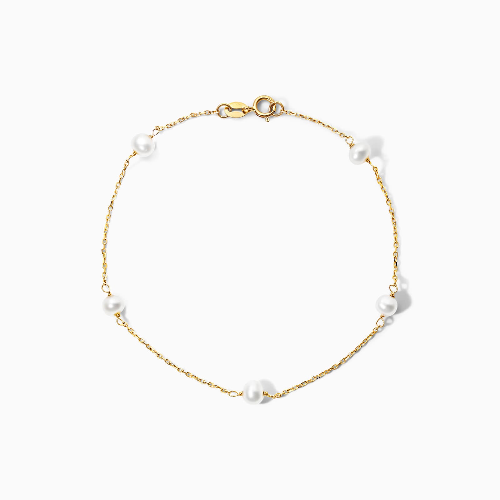 Pulseira Feminina de ouro pérolas bracelete