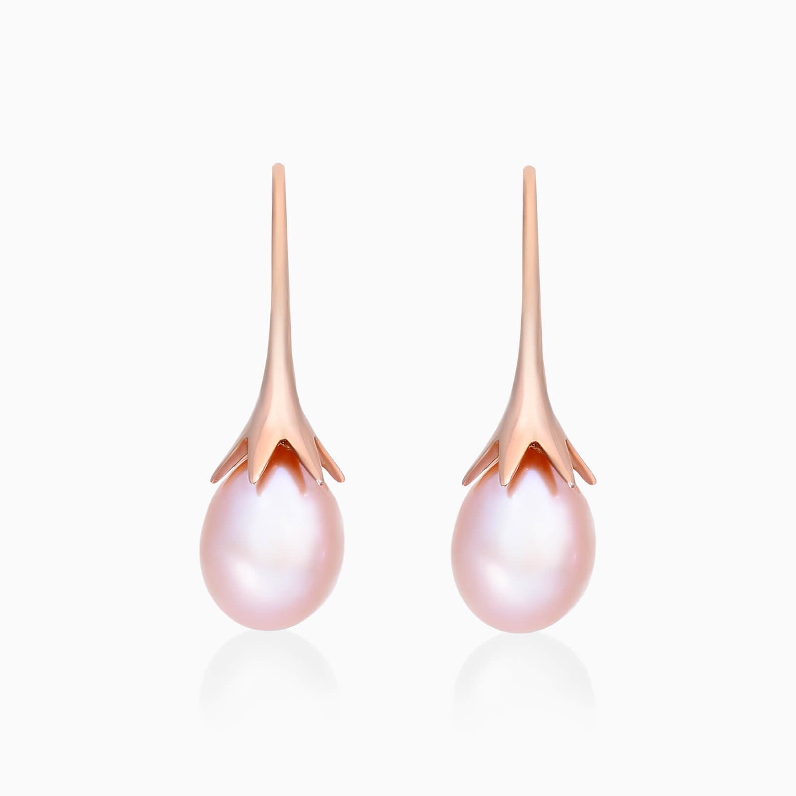 Brinco De Ouro Rose 18k e Gota de Perola | New | Brincos, Celestial Diamonds, pink | AUREA FINE JEWELRY