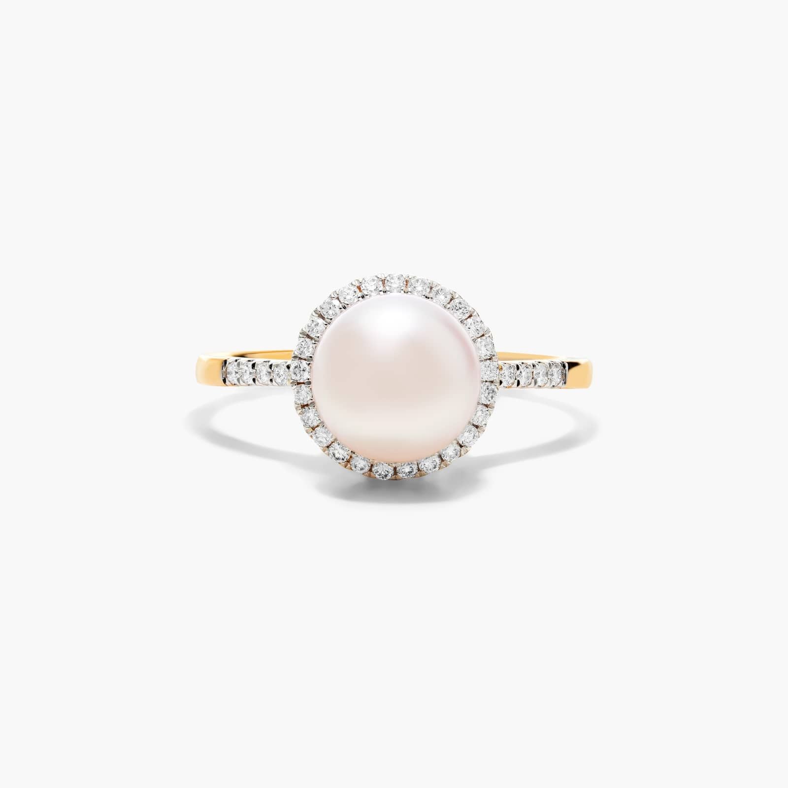 Anel De Diamante e Perola Solitaria em Ouro 18k | New | Anéis, diamante, noivado, perola, yellow | AUREA FINE JEWELRY
