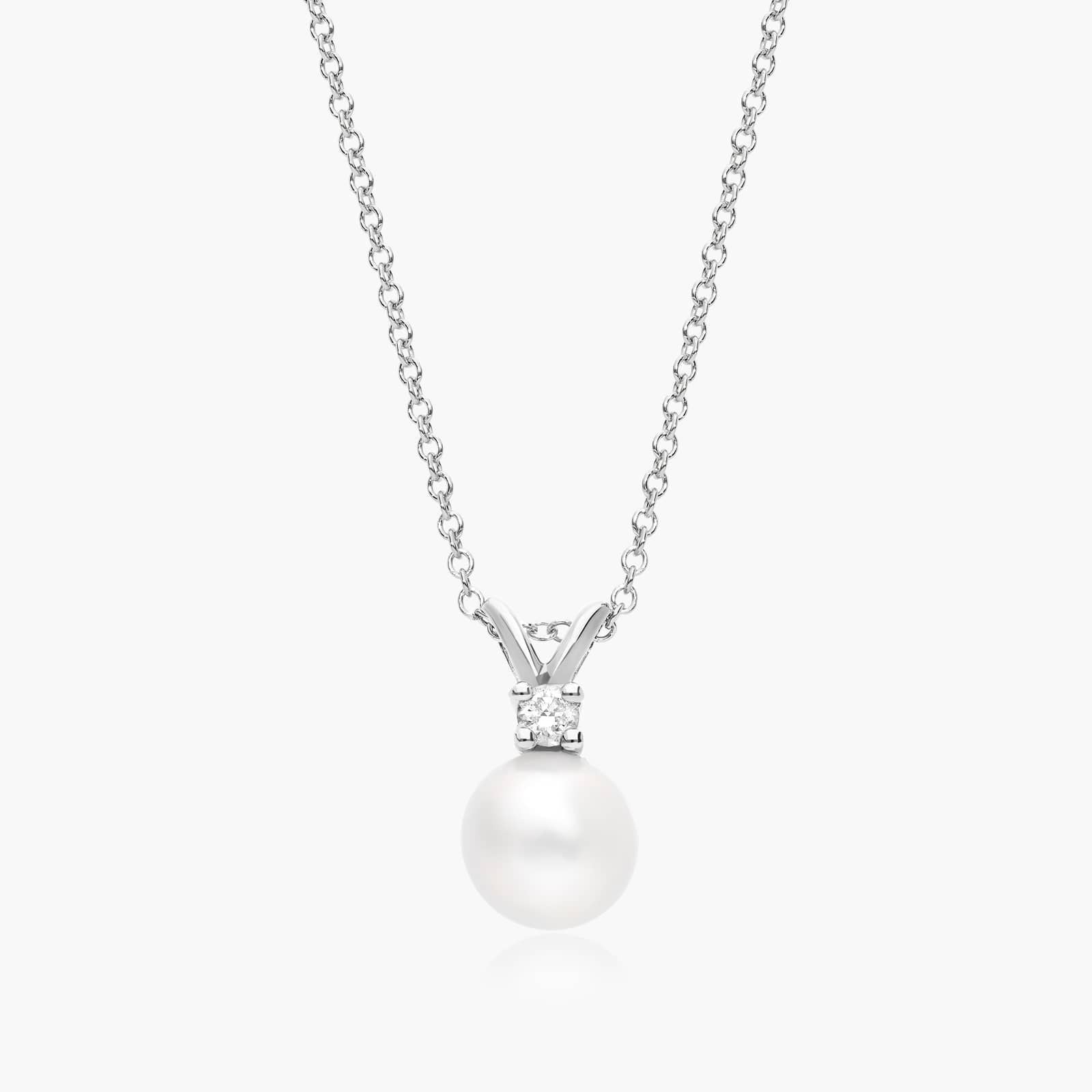 Corrente feminina em Ouro 18k perola luxo