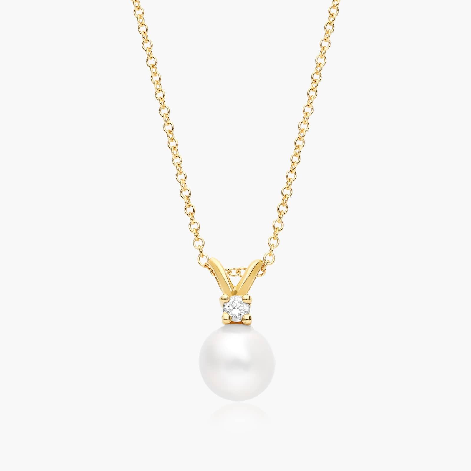 Corrente feminina em Ouro 18k perola luxo