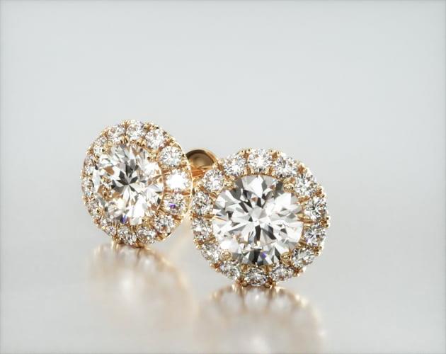 Brinco Feminino De Diamante Ouro 18k Solitario Brilhante 200 Pts o par