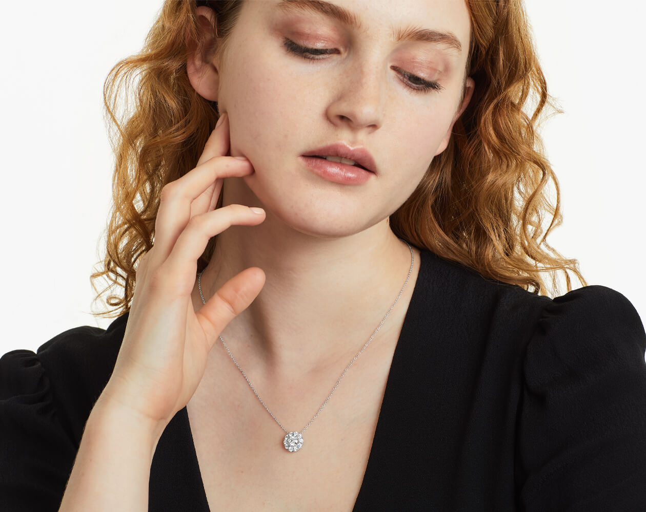 Colar Feminina Corrente em Ouro18k Solitario Diamante Luxo 150 pontos