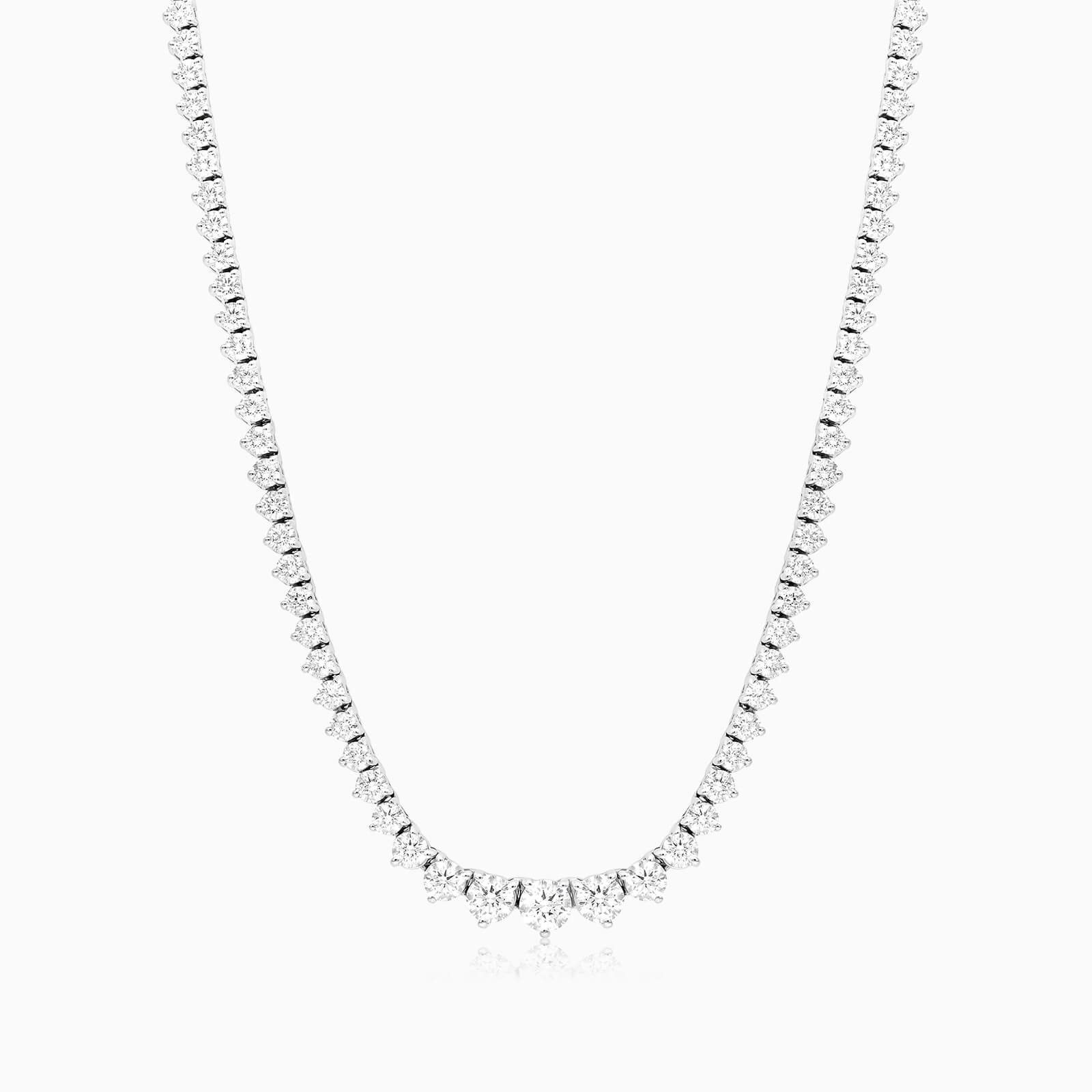 Corrente Riviera feminina em Ouro 18k diamantes 7,5 quilates Luxo