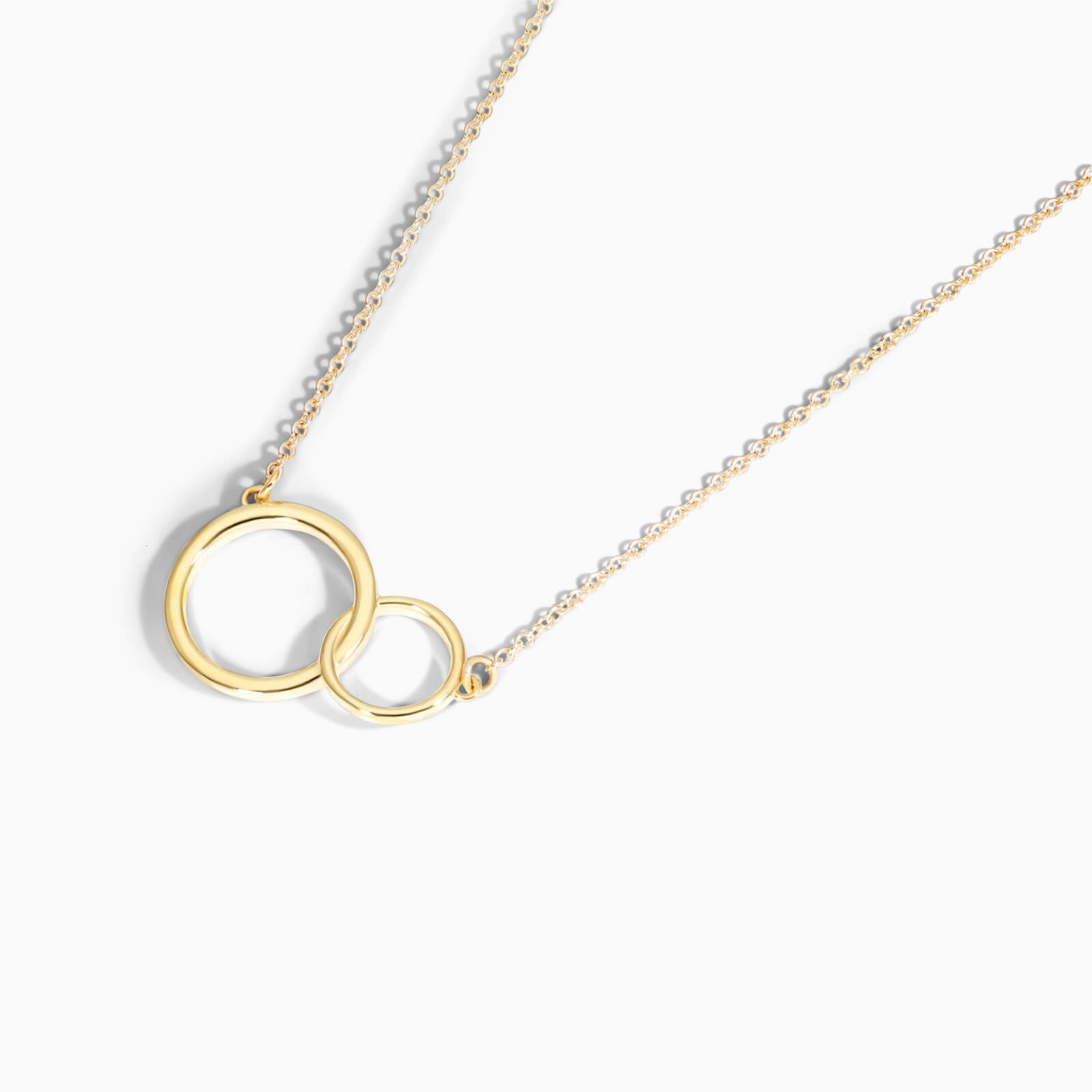 Colar Feminina Corrente em Ouro Amarelo 18k Pingente de Argola