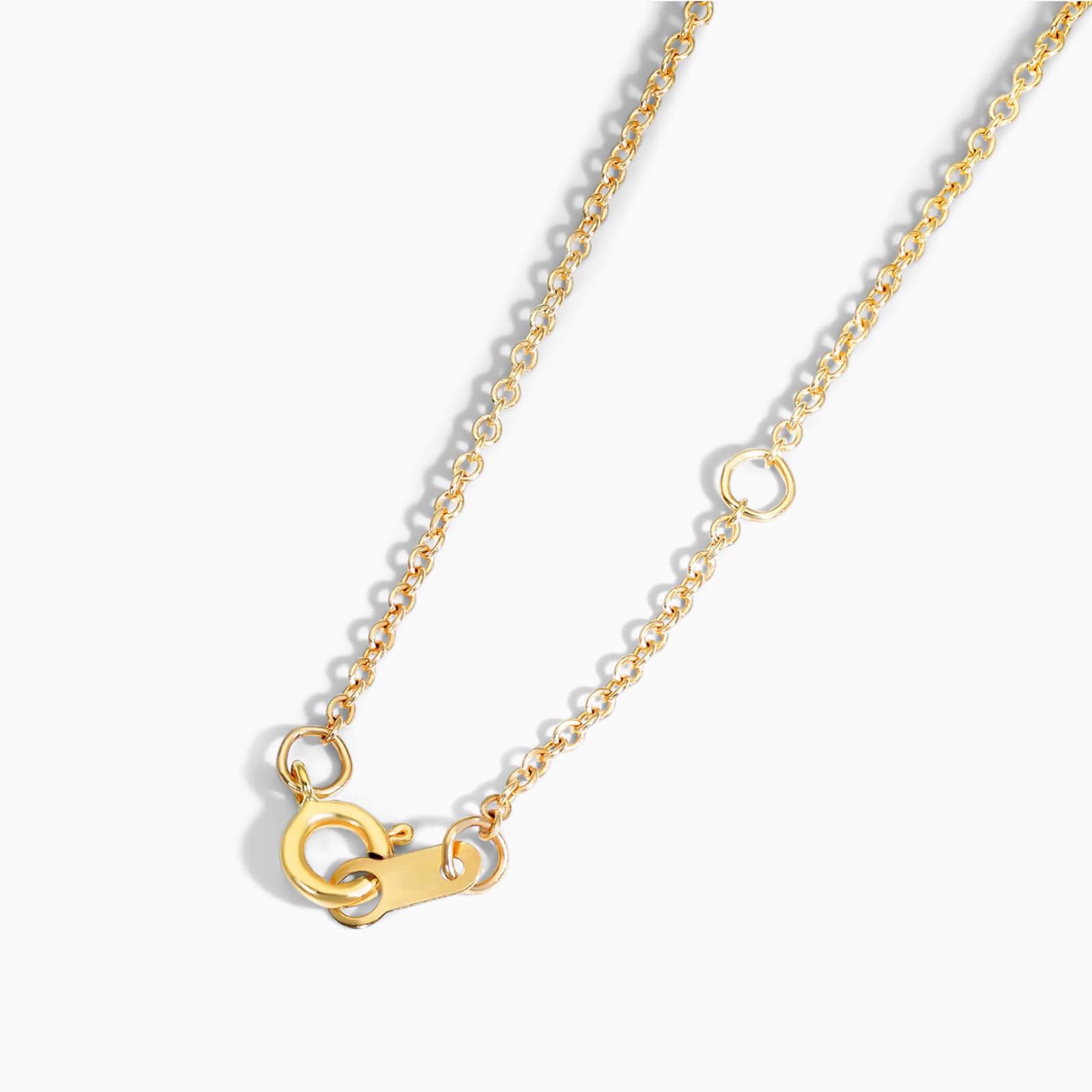 Colar Feminina Corrente em Ouro Amarelo 18k Pingente de Argola