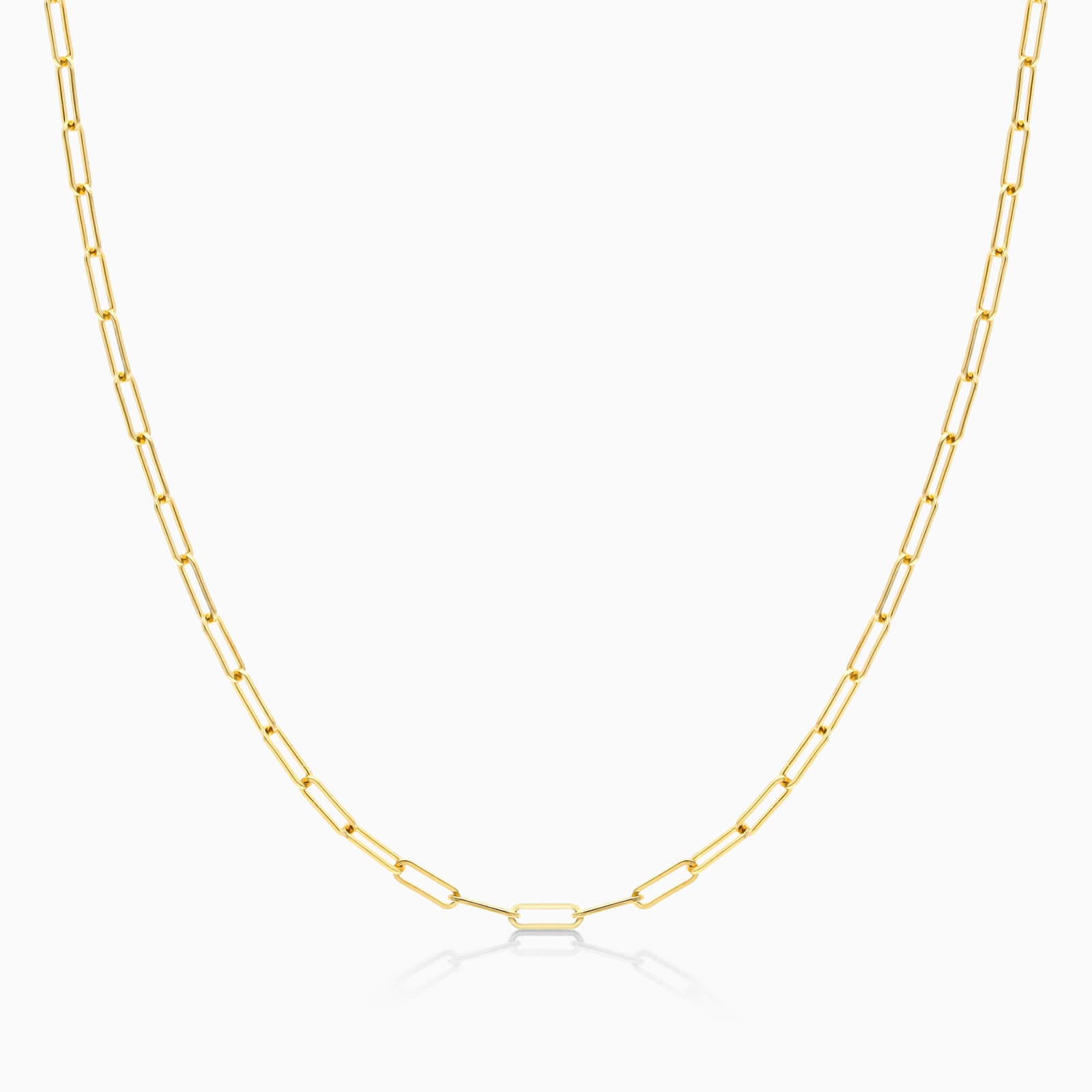 Corrente Feminina Elos De Clipes De Ouro Amarelo 18k De Luxo 1,5mm | sem-pedras, yellow | AUREA FINE JEWELRY