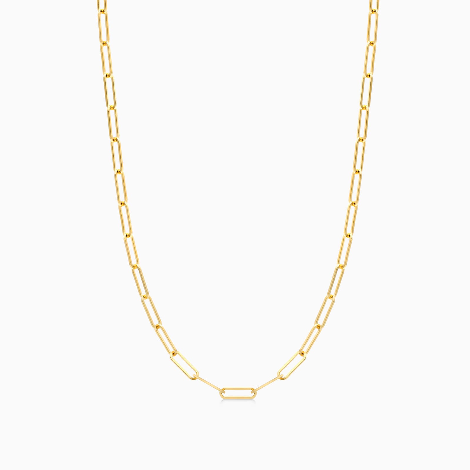 Corrente Feminina Elos De Clipes De Ouro Amarelo 18k De Luxo 2,1mm | sem-pedras, yellow | AUREA FINE JEWELRY