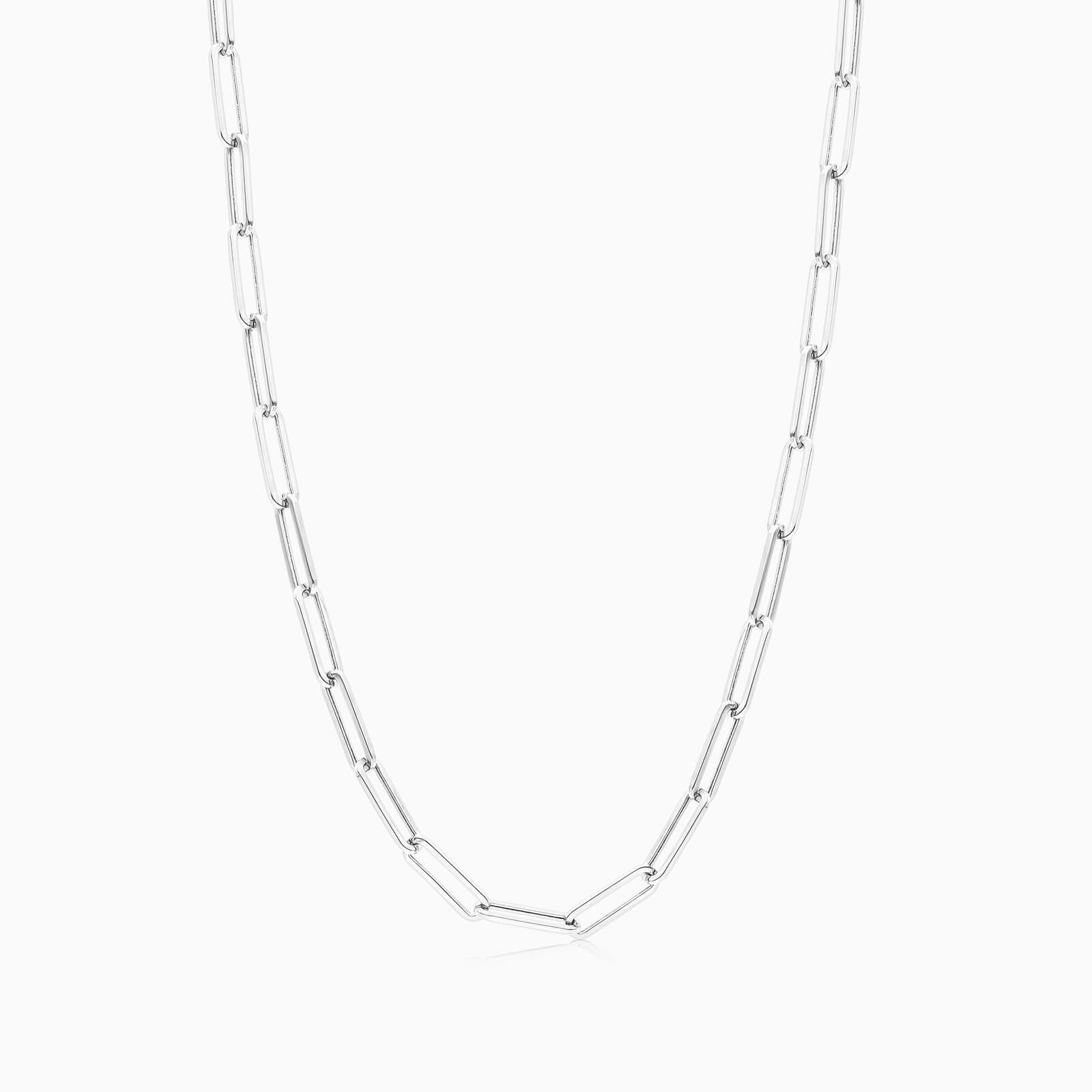 Corrente Feminina Elos De Clipes De Ouro Branco 18k De Luxo 3,9mm | New | Celestial diamonds, Colares, sem-pedras, white | AUREA FINE JEWELRY