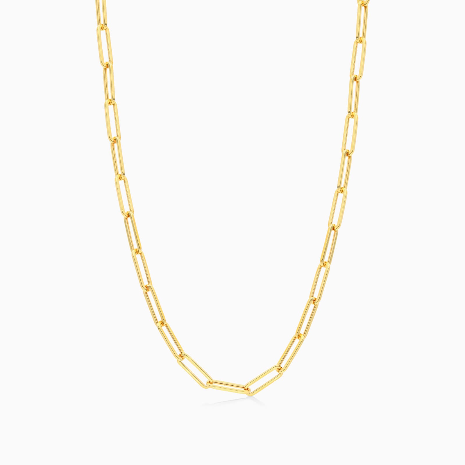 Corrente Feminina Elos De Clipes De Ouro Amarelo 18k De Luxo 3,9mm | New | Celestial diamonds, Colares, sem-pedras, yellow | AUREA FINE JEWELRY