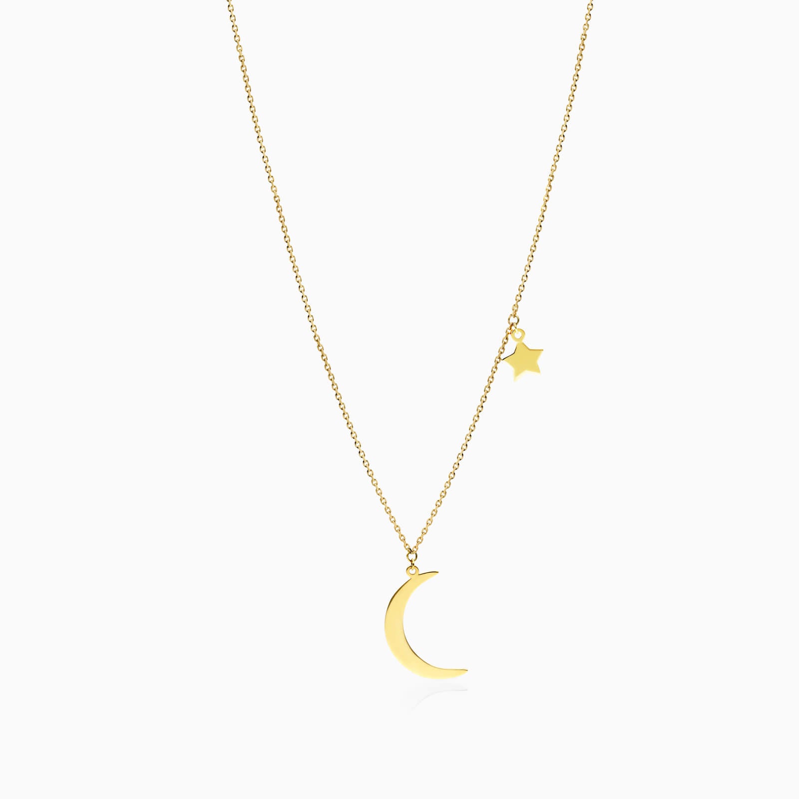Corrente de Ouro Feminina 18k C/ Pingente Lua e Estrela | New | Celestial diamonds, Colares, yellow | AUREA FINE JEWELRY
