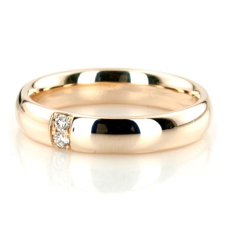 Alianças de casamento noivado  ouro 18k diamantes  4mm Leonora