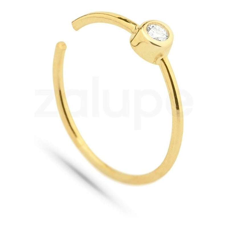 Piercing Nariz Ouro 18k Diamante Argola Helix Nostril Luxo