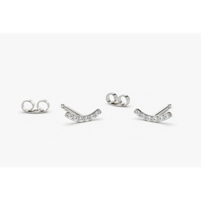 Brinco De Ouro Feminino Brilhante Diamante Piercing Luxo