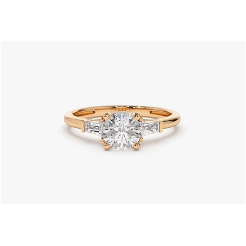 Anel Solitário De Ouro 18k Diamante Noivado 30 pts Luxo