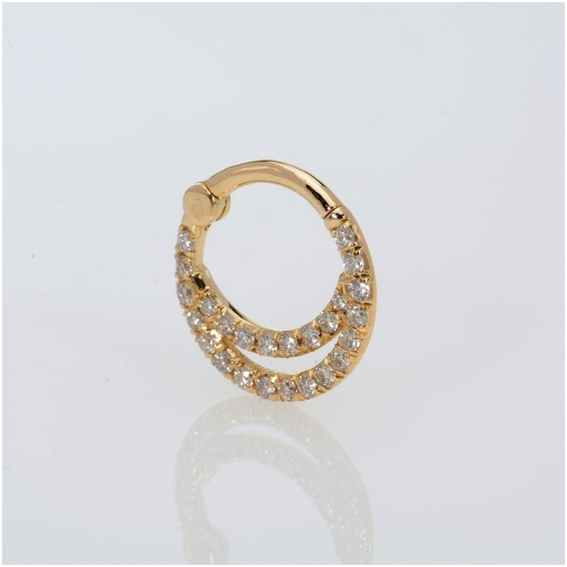 Piercing Nariz Ouro Diamantes Daith Septo Helix Nostril