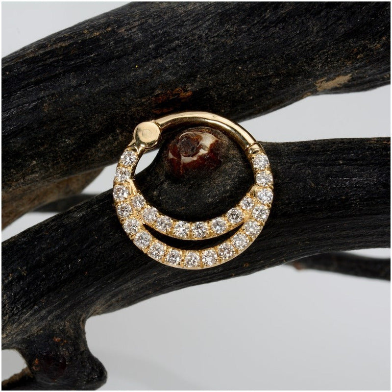 Piercing Nariz Ouro Diamantes Daith Septo Helix Nostril
