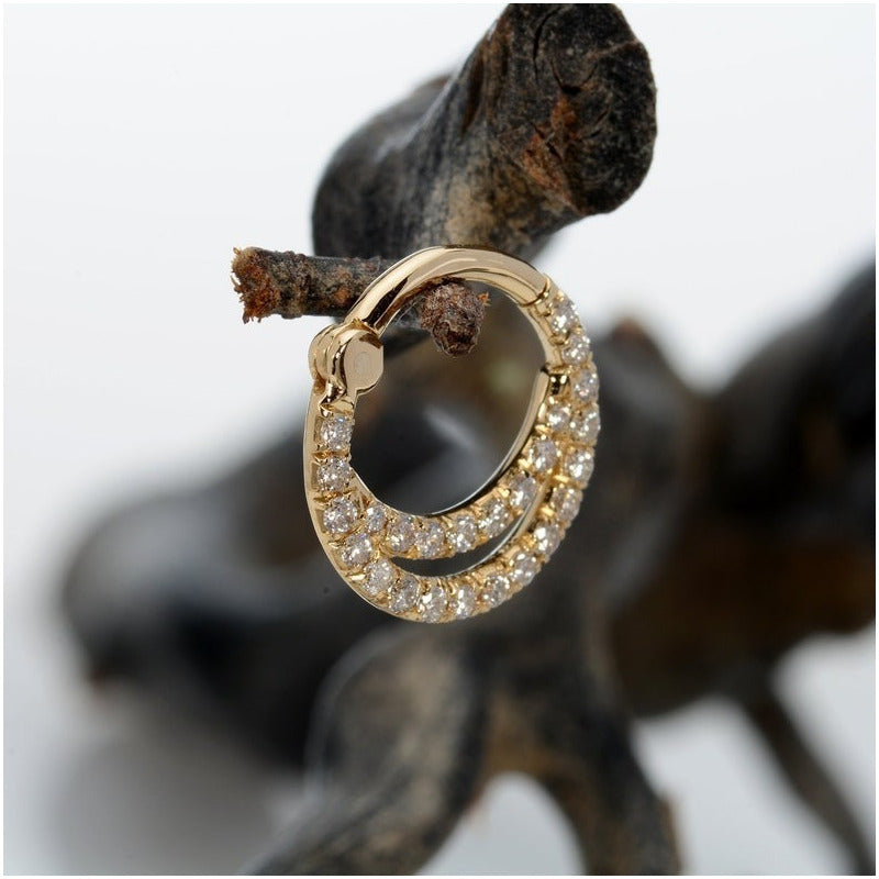Piercing Nariz Ouro Diamantes Daith Septo Helix Nostril