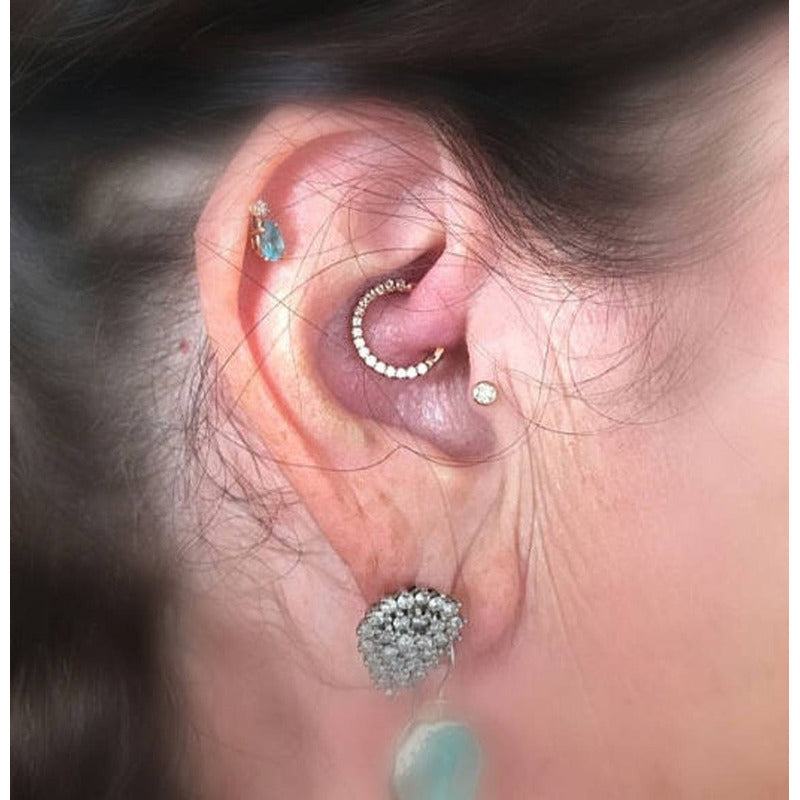 Piercing Nariz Ouro Diamante Daith Septo Helix Nostril