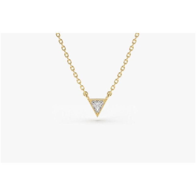 Corrente De Ouro18k Solitario Diamante triangulo Brilhante | New | Celestial diamonds, Colares, diamante, yellow | AUREA FINE JEWELRY