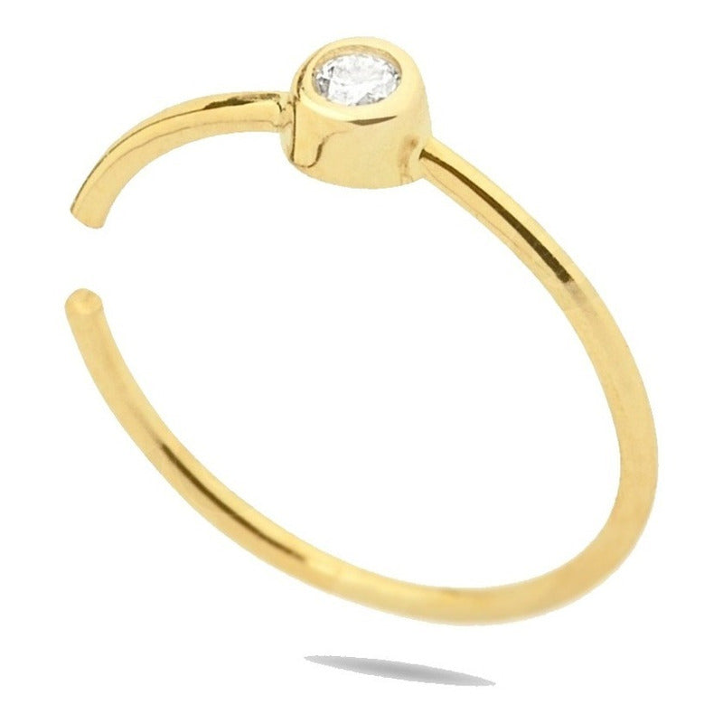 Piercing Nariz Ouro 18k Diamante Argola Helix Nostril Luxo